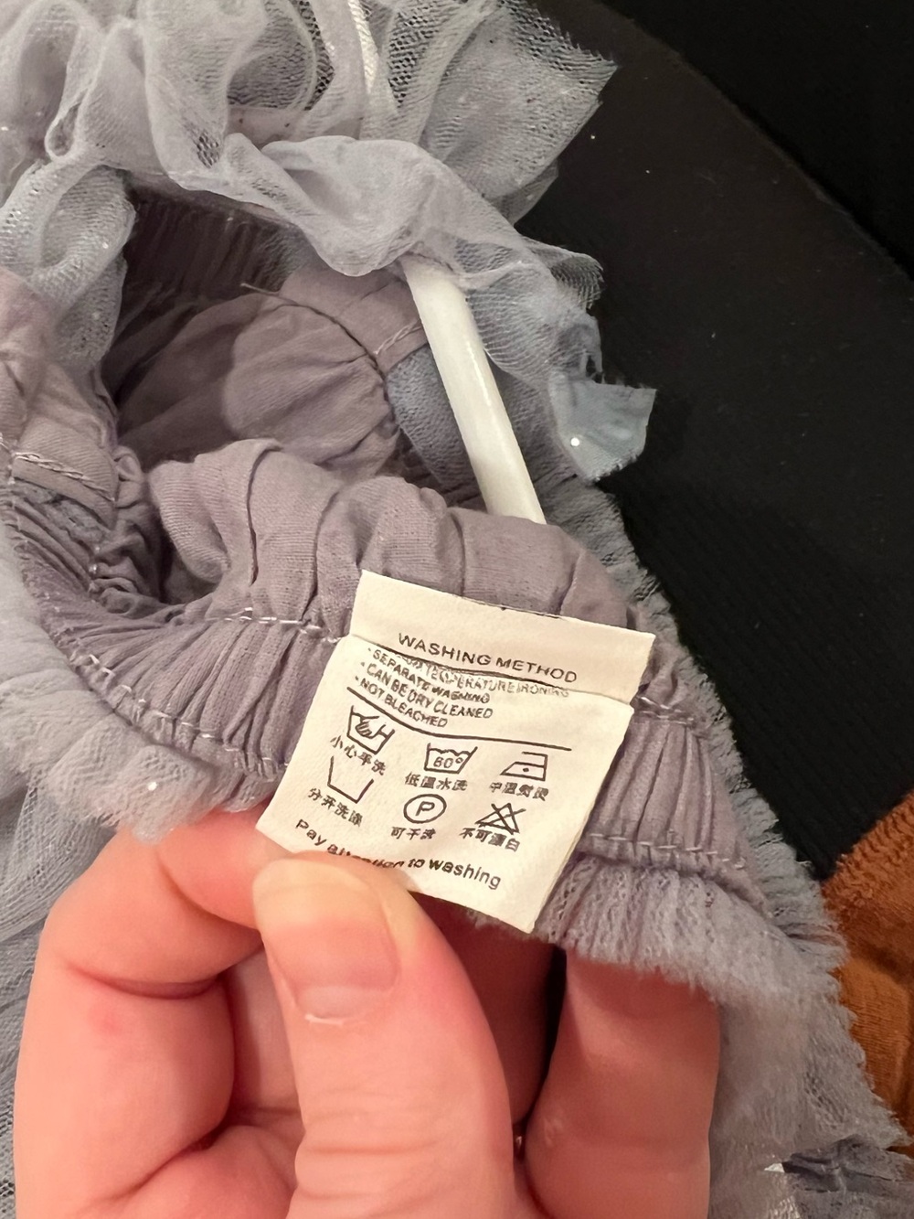 Blue Gray Tulle Butterfly Embellished Dress - Picture 4 of 4